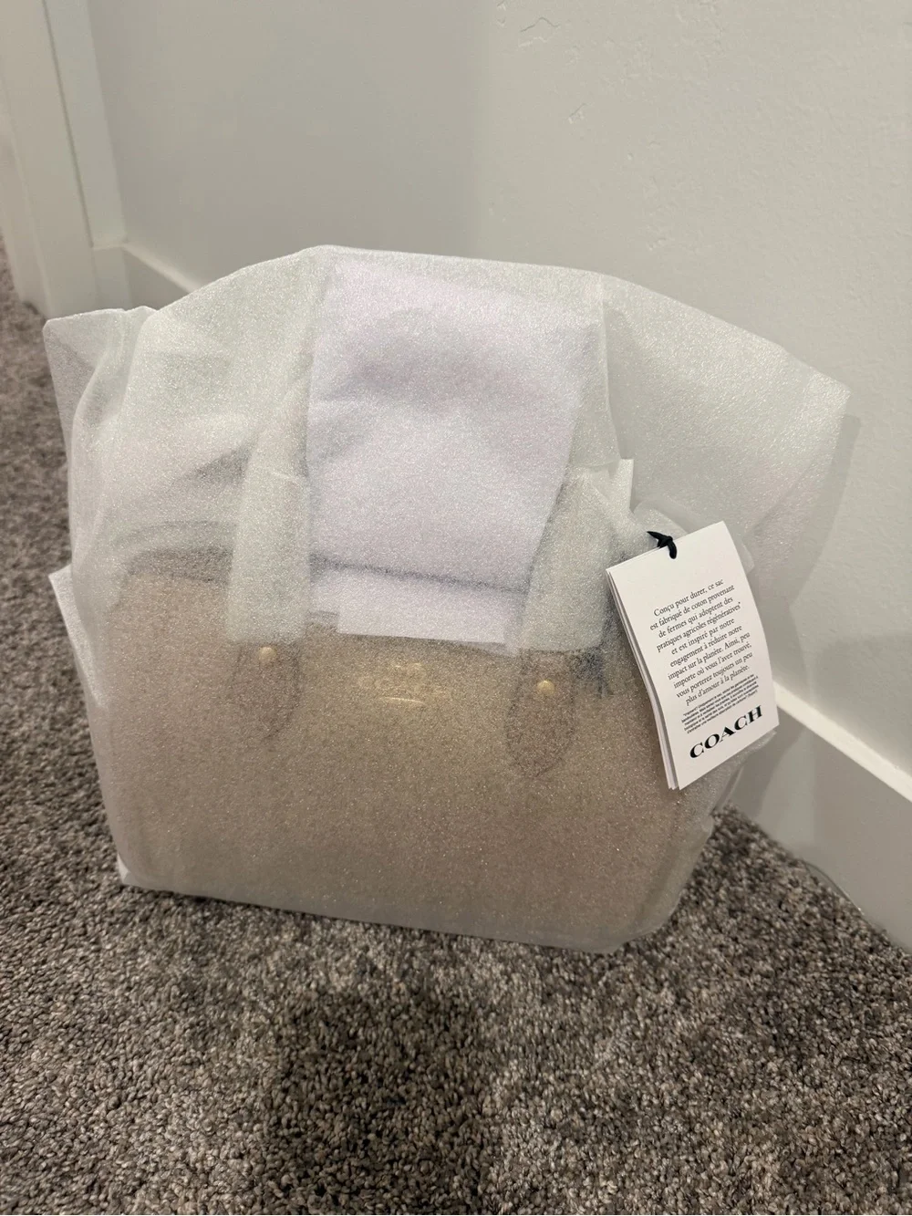 Coach Roawan canvas and sig canvas Dome Satchel in Beige